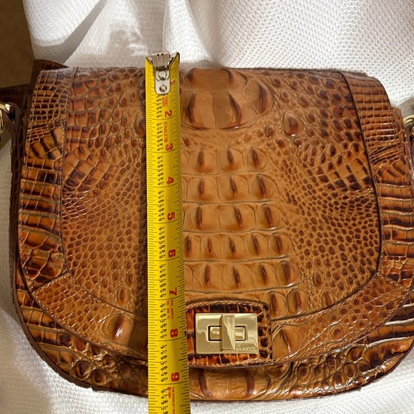 Brahmin Brown Crocodile Embossed Crossbody Bag - Picture 15 of 16